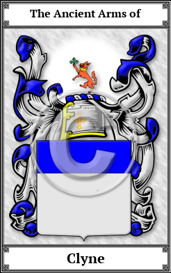 Clyne Family Crest Download (JPG) Book Plated - 600 DPI