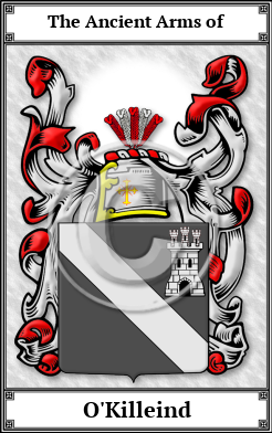O'Killeind Family Crest Download (JPG)  Book Plated - 150 DPI