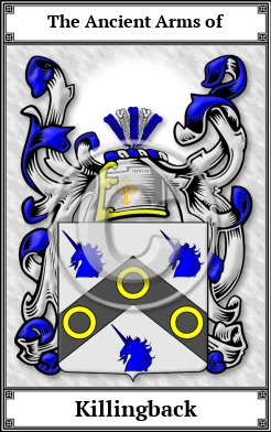 Killingback Family Crest Download (JPG) Book Plated - 600 DPI