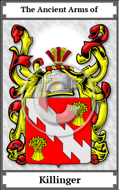Killinger Family Crest Download (JPG) Book Plated - 600 DPI