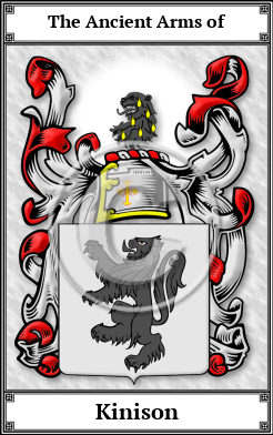 Kinison Family Crest Download (JPG)  Book Plated - 150 DPI