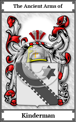 Kinderman Family Crest Download (JPG)  Book Plated - 150 DPI