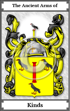 Kinds Family Crest Download (JPG) Book Plated - 600 DPI