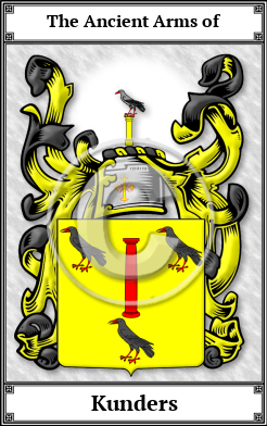 Kunders Family Crest Download (JPG) Book Plated - 600 DPI
