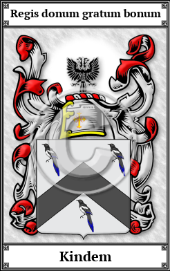 Kindem Family Crest Download (JPG)  Book Plated - 150 DPI