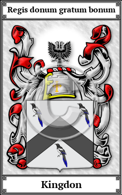 Kingdon Family Crest Download (JPG)  Book Plated - 150 DPI