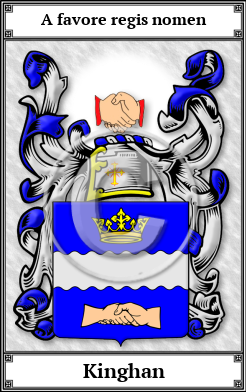 Kinghan Family Crest Download (JPG)  Book Plated - 150 DPI