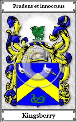 Kingsberry Family Crest Download (JPG) Book Plated - 600 DPI
