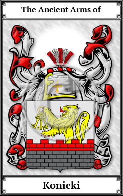 Konicki Family Crest Download (JPG)  Book Plated - 150 DPI