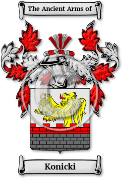 Konicki Family Crest Download (jpg) Legacy Series - 150 DPI