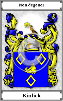 Kinlick Family Crest Download (JPG)  Book Plated - 150 DPI