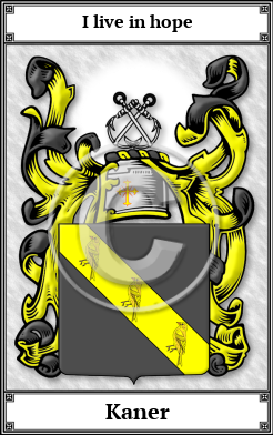 Kaner Family Crest Download (JPG) Book Plated - 600 DPI