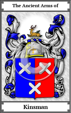 Kinsman Family Crest Download (JPG)  Book Plated - 150 DPI