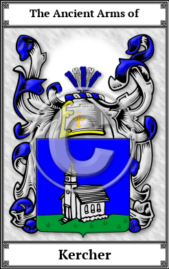 Kercher Family Crest Download (JPG)  Book Plated - 150 DPI