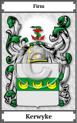 Kerwyke Family Crest Download (JPG)  Book Plated - 150 DPI