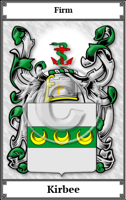 Kirbee Family Crest Download (JPG) Book Plated - 600 DPI