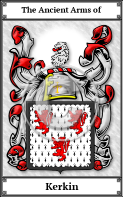 Kerkin Family Crest Download (JPG) Book Plated - 600 DPI