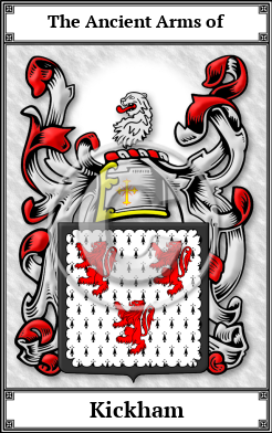 Kickham Family Crest Download (JPG)  Book Plated - 150 DPI