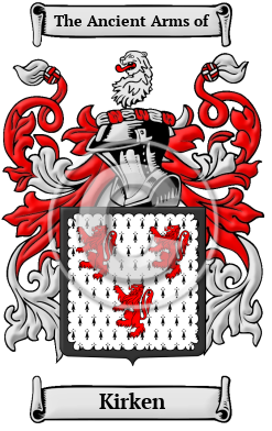 Kirken Family Crest/Coat of Arms