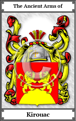 Kirouac Family Crest Download (JPG)  Book Plated - 150 DPI