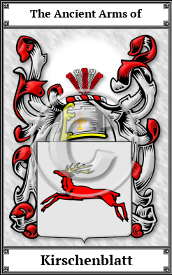 Kirschenblatt Family Crest Download (JPG)  Book Plated - 150 DPI