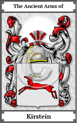 Kirstein Family Crest Download (JPG)  Book Plated - 150 DPI