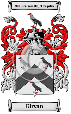 Kirvan Family Crest/Coat of Arms