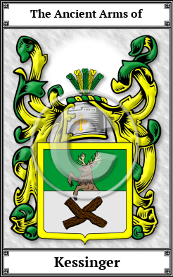 Kessinger Family Crest Download (JPG)  Book Plated - 150 DPI