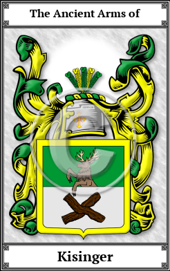 Kisinger Family Crest Download (JPG)  Book Plated - 150 DPI