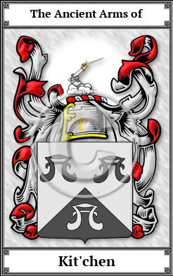 Kit'chen Family Crest Download (JPG) Book Plated - 600 DPI
