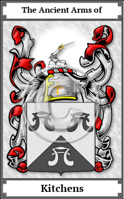 Kitchens Family Crest Download (JPG) Book Plated - 600 DPI