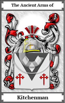 Kitchenman Family Crest Download (JPG)  Book Plated - 150 DPI
