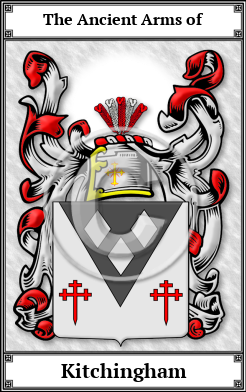 Kitchingham Family Crest Download (JPG)  Book Plated - 150 DPI