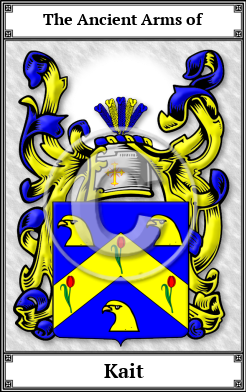 Kait Family Crest Download (JPG) Book Plated - 600 DPI