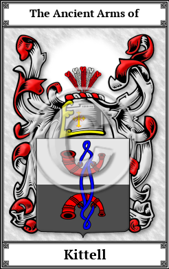 Kittell Family Crest Download (JPG)  Book Plated - 150 DPI