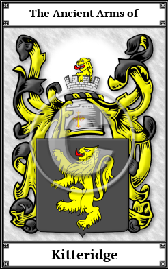 Kitteridge Family Crest Download (JPG)  Book Plated - 150 DPI