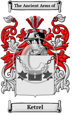Ketrel Family Crest Download (jpg) Heritage Series - 150 DPI