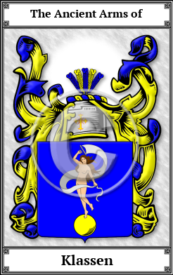 Klassen Family Crest Download (JPG)  Book Plated - 150 DPI