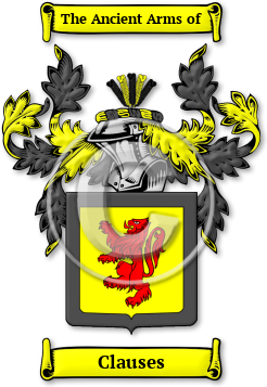 Clauses Family Crest Download (jpg) Legacy Series - 150 DPI