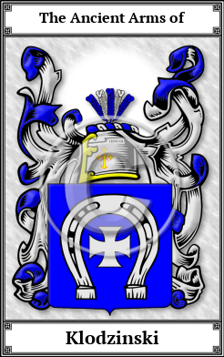 Klodzinski Family Crest Download (JPG)  Book Plated - 150 DPI