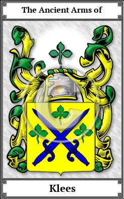 Klees Family Crest Download (JPG) Book Plated - 600 DPI