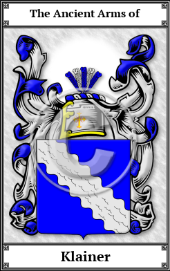 Klainer Family Crest Download (JPG)  Book Plated - 150 DPI