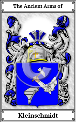 Kleinschmidt Family Crest Download (JPG)  Book Plated - 150 DPI