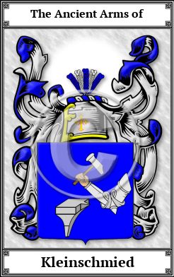 Kleinschmied Family Crest Download (JPG) Book Plated - 600 DPI