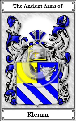 Klemm Family Crest Download (JPG)  Book Plated - 150 DPI