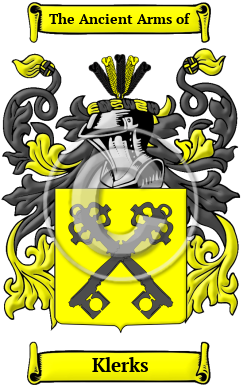Klerks Family Crest/Coat of Arms