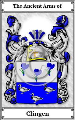Clingen Family Crest Download (JPG)  Book Plated - 150 DPI
