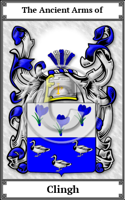 Clingh Family Crest Download (JPG) Book Plated - 600 DPI