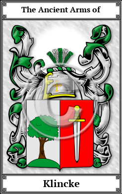 Klincke Family Crest Download (JPG) Book Plated - 600 DPI