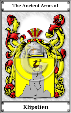 Klipstien Family Crest Download (JPG)  Book Plated - 150 DPI